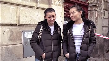 Two Polish girls offer men on the street to have sex for money