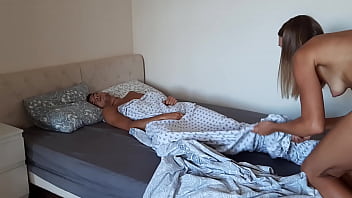 Polka climbs into bed with a sleepy friend and fucks him